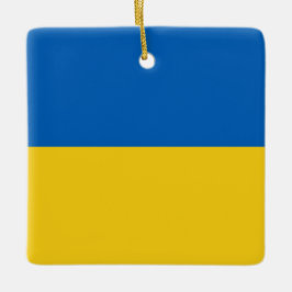Ukraina - Flagga Jul Julgransprydnad Keramik