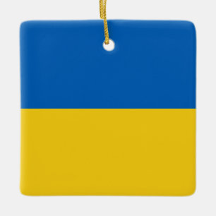Ukraina - Flagga Jul Julgransprydnad Keramik