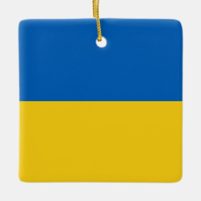 Ukraina - Flagga Jul Julgransprydnad Keramik (Framsida)