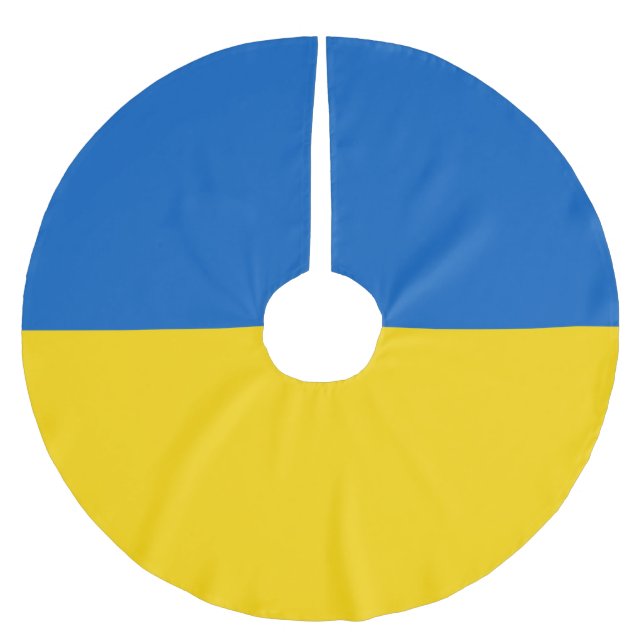 Ukraina flagga julgransmatta borstad polyester (Framsidan)