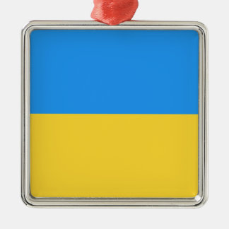 Ukraina flagga julgransprydnad metall