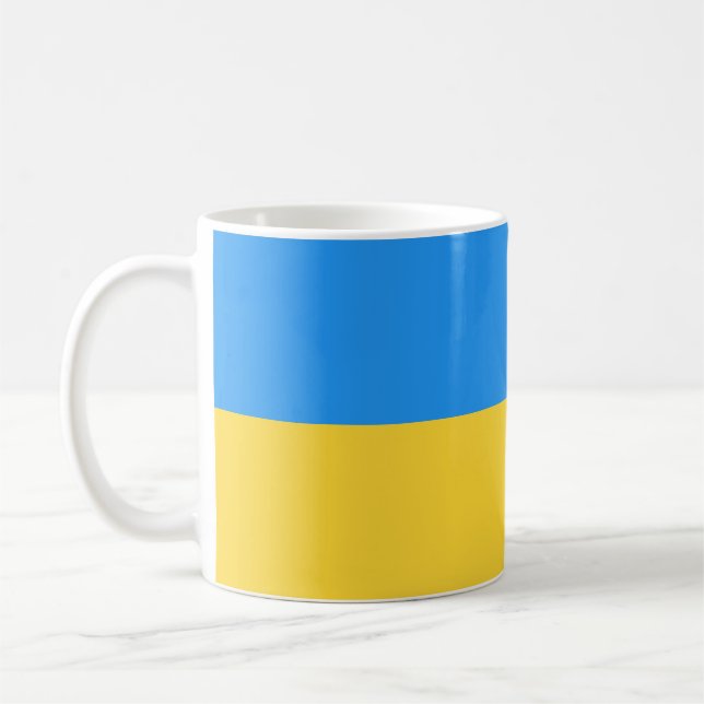 Ukraina flagga kaffemugg (Vänster)
