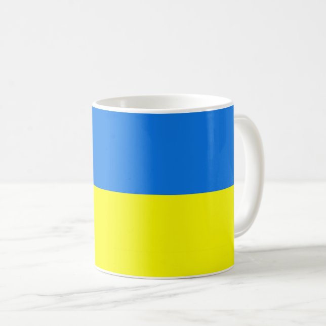 Ukraina Flagga Kaffemugg (Framsida höger)