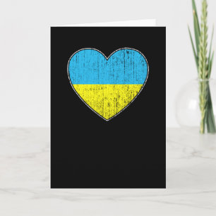 Ukraina Flagga Kärlek Hjärta Kort
