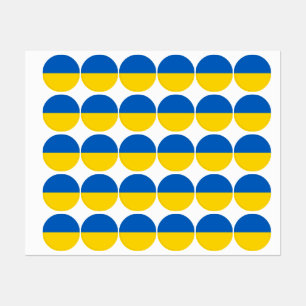Ukraina flagga klistermärke