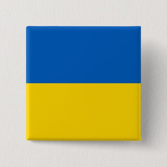 Ukraina Flagga Knapp (Framsida)