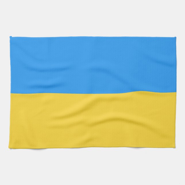 Ukraina flagga kökshandduk (Horisontell)