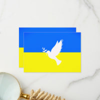 Ukraina Flagga Kort Stöd Frihet Fred Duva