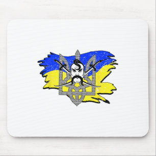 Ukraina Flagga Kosack Krigare Ukrainsk Tryzub Kosa Musmatta