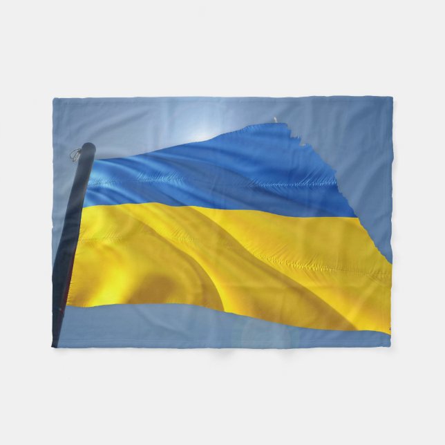 Ukraina Flagga - Krig, Politik, lidande Fleecefilt (Framsidan (Horisontell))
