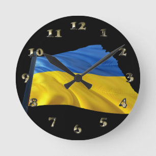 Ukraina Flagga - Krig, Politik, lidande Rund Klocka