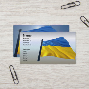 Ukraina Flagga - Krig, Politik, lidande Visitkort