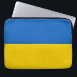 Ukraina flagga laptop fodral<br><div class="desc">Blått och gult Ukraina-flagga utformning.</div>