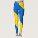 Ukraina Flagga Leggings<br><div class="desc">Flagga i Ukraina. Ukrainas flagga. Underbar gåva med Ukraina flagga. Enkelt vågrät med blått och gult.</div>