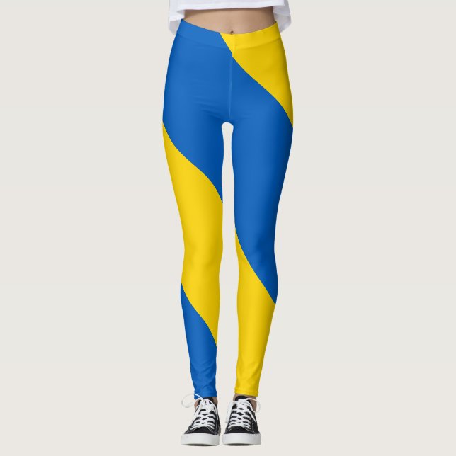 Ukraina Flagga Leggings (Framsida)