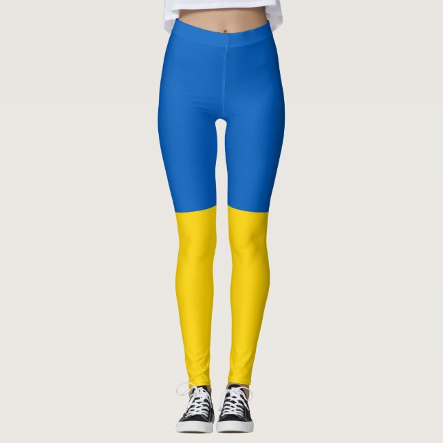 Ukraina flagga leggings (Framsida)