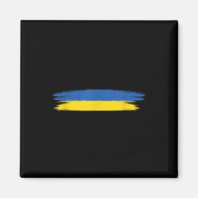 Ukraina-Flagga med Färg Blue och Gult _ Inget krig Magnet (Framsidan)