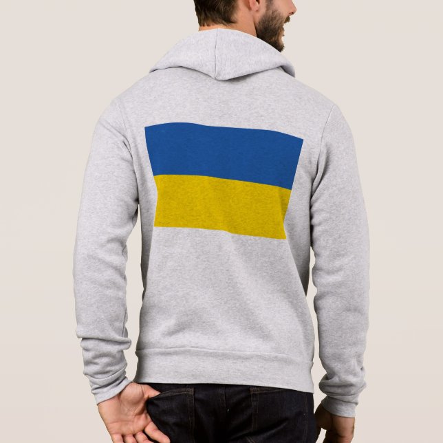 Ukraina-Flagga-med-Treudd T Shirt (Baksida)