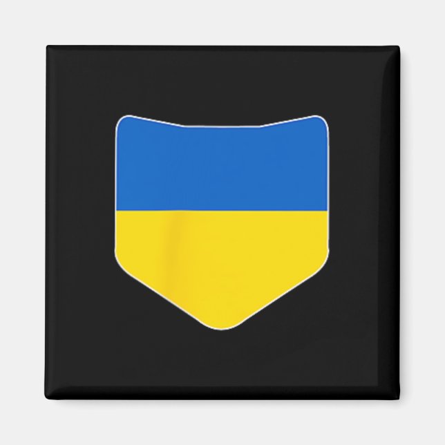 Ukraina Flagga Med Tryckt Ukrainsk Flagga Fickan  Magnet (Framsidan)