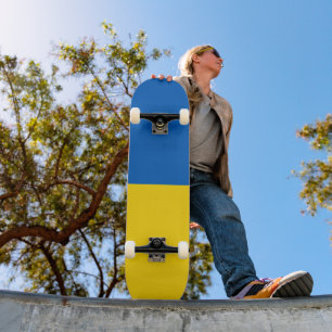Ukraina flagga mini skateboard bräda 18,5 cm