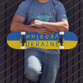 Ukraina Flagga Mini Skateboard Bräda 18,5 Cm