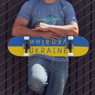 Ukraina Flagga Mini Skateboard Bräda 18,5 Cm