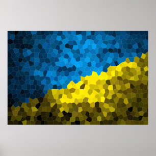 Ukraina flagga mosaic poster