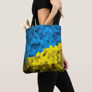 Ukraina flagga mosaic tygkasse