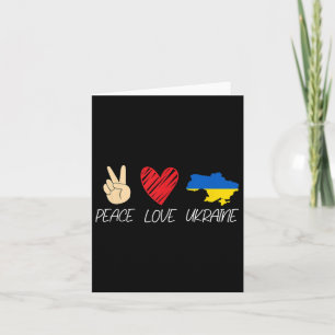 Ukraina Flagga mot Krig Solidaritet Kort