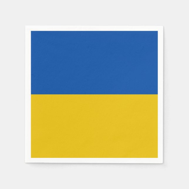 Ukraina Flagga Napkins Pappersservett (Framsidan)