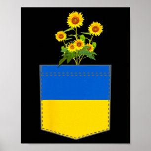 Ukraina Flagga Nationalflagga Kiev Ukrainska Kyiv Poster