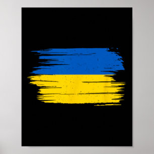 Ukraina Flagga Nationalflagga Kiev Ukrainska Kyiv Poster