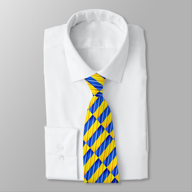 Ukraina Flagga Neck Tie - Frihet Slips (Bunden)