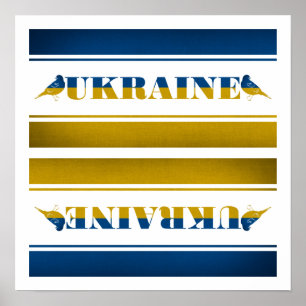 Ukraina Flagga, Nightingale Birds Poster