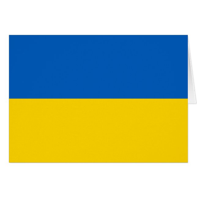 Ukraina flagga OBS kort (Framsidan Horizontal)