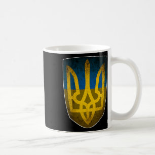 Ukraina Flagga Och Trident Ukrainsk Kaffemugg