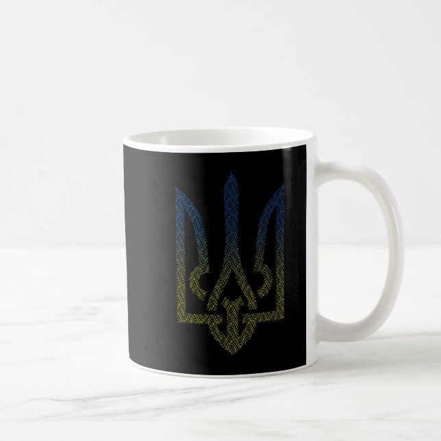 Ukraina Flagga och Trident Ukrainska Kaffemugg (Höger)