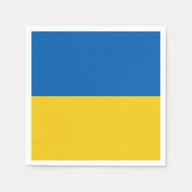 Ukraina Flagga Pappersservett (Framsidan)