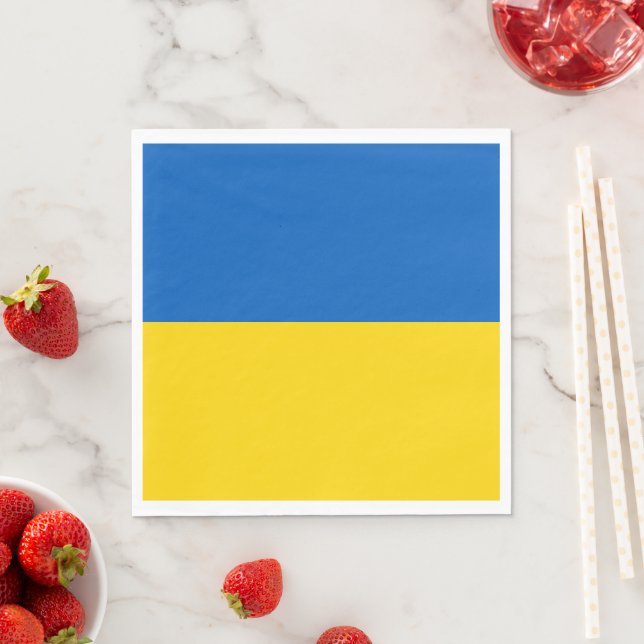 Ukraina flagga pappersservett (Insitu)