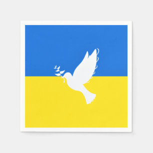 Ukraina Flagga Peace Dove Napkins - Freedom Pappersservett
