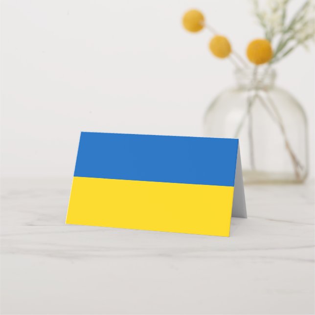 Ukraina flagga placeringskort (Framsida)