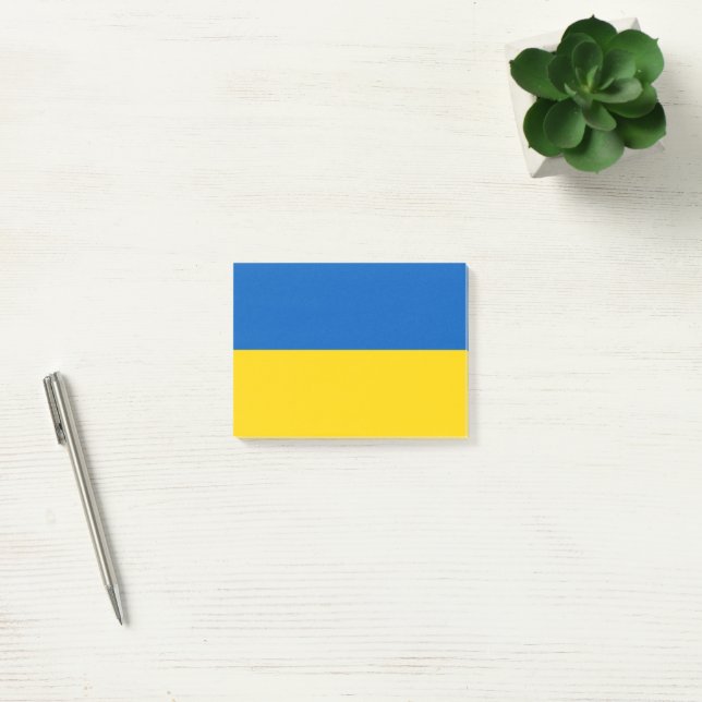 Ukraina flagga post-it block (Kontor)