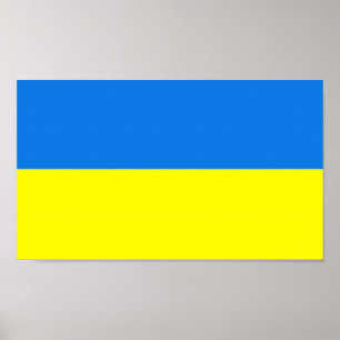 Ukraina Flagga Poster