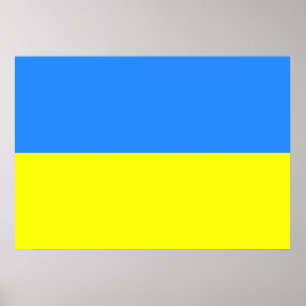 Ukraina Flagga Poster