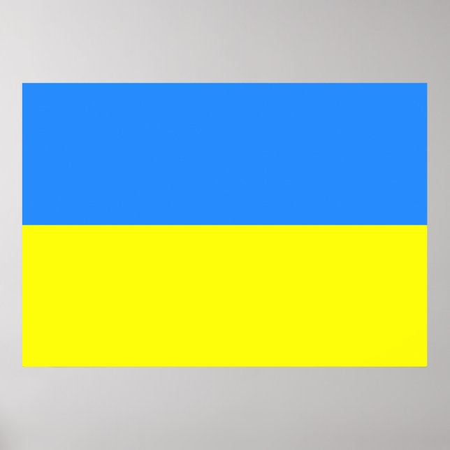 Ukraina Flagga Poster (Framsidan)