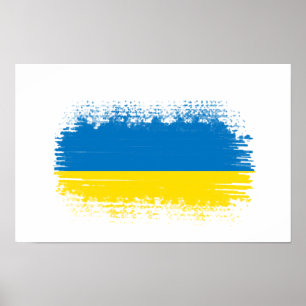 Ukraina flagga poster