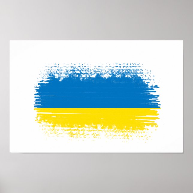 Ukraina flagga poster (Framsidan)