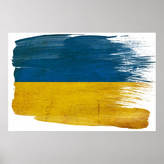 Ukraina-Flagga Poster (Framsidan)