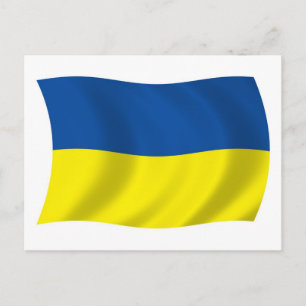 Ukraina Flagga Postkort Vykort