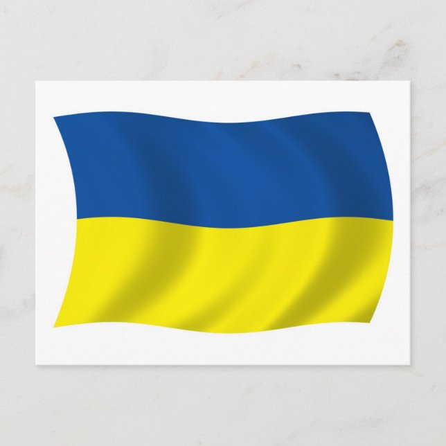 Ukraina Flagga Postkort Vykort (Framsida)